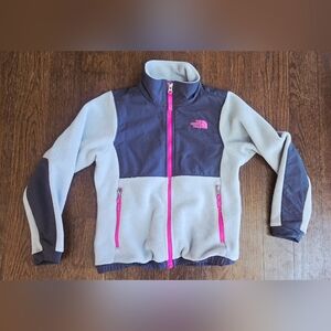 The North Face Light Gray and Dark Gray Fleece Jacket